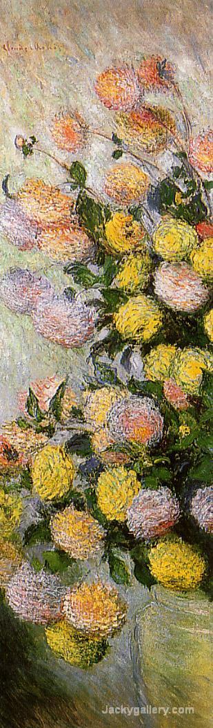 Vase of Dahlias by Claude Monet paintings reproduction